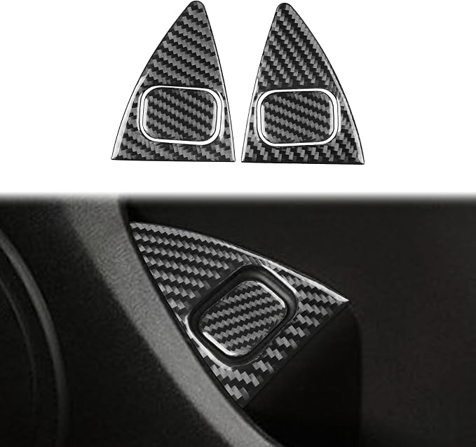 Black Soft Carbon Fiber car Interior Trunk Switch 4/Piece Decorative Sticker Suitable for Acura TSX 09-14 Carbon Fiber car Interior