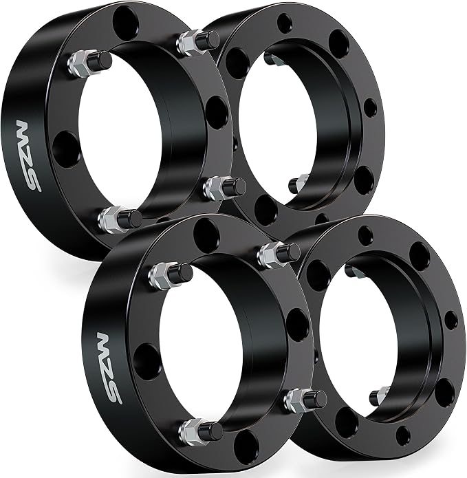 MZS 4x156 Wheel Spacers, 2" Thick 131mm Bore M12×1.5 Stud Compatible with 2013+ Ranger / 2014+ RZR XP 1000/2015+ RZR 4 Lug ATV UTV - Black Set of 4