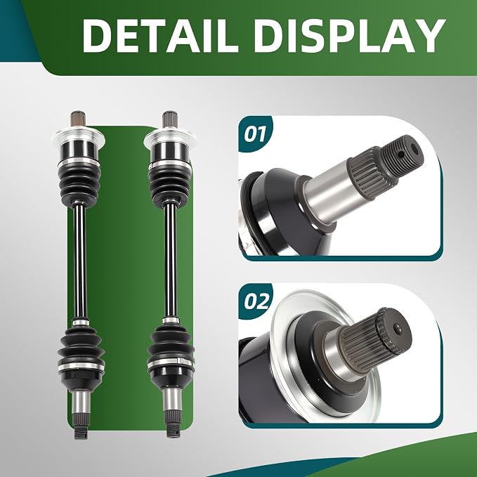 0502-811 Rear CV Axle Half Drive Shaft Compatible with 400 450 500 550 650 700 1000 2004 2005 2007 2008 2009 2010 2013 2014 2015 2016 1502-343 1502-798 1502-938