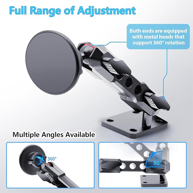 for Jeep 2024 2025 2026 Wrangler JL JLU Gladiator JT 4XE Phone Mount, Magsafe Phone Holder for Jeep Wrangler Gladiator 2/4 Door Accessories, Made of Metal, for All Smartphones (NOT fit JK JKU)