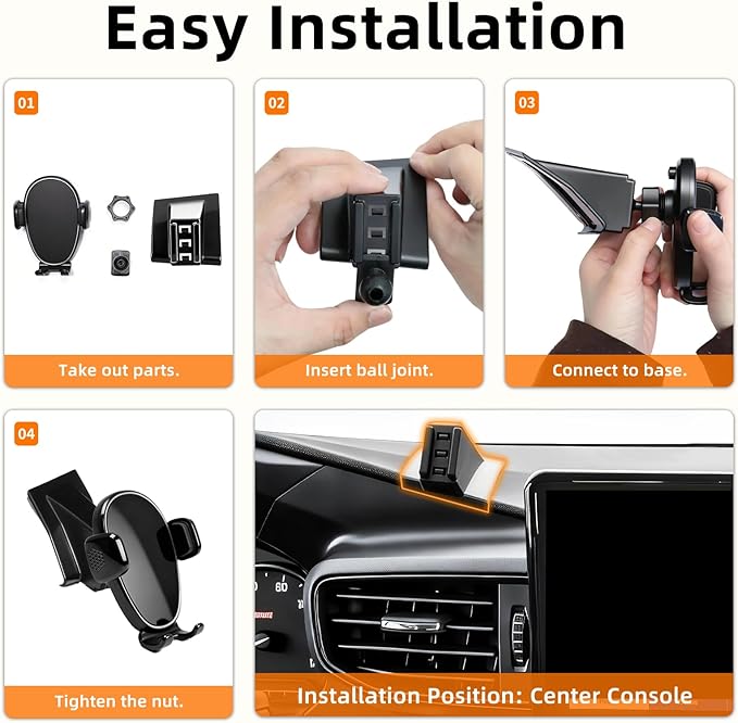 Car Phone Holder for Ford Explorer (2020-2023 2024),Dashboard Phone Mount,360 Phone Holder Rotating,Hands Free Mobile Holder,Car Mount for iPhone,Samsung & Android,2022 Explorer Interior Accessories