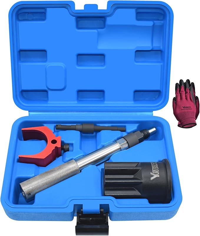 3PCS J-42083 Automatic Timing Pin + 9U-7227 Injector Height Adjustment Gauge Tool + J-38587-A Engine Barring Socket, Compatible with Caterpillar 3406E C-15 C-16