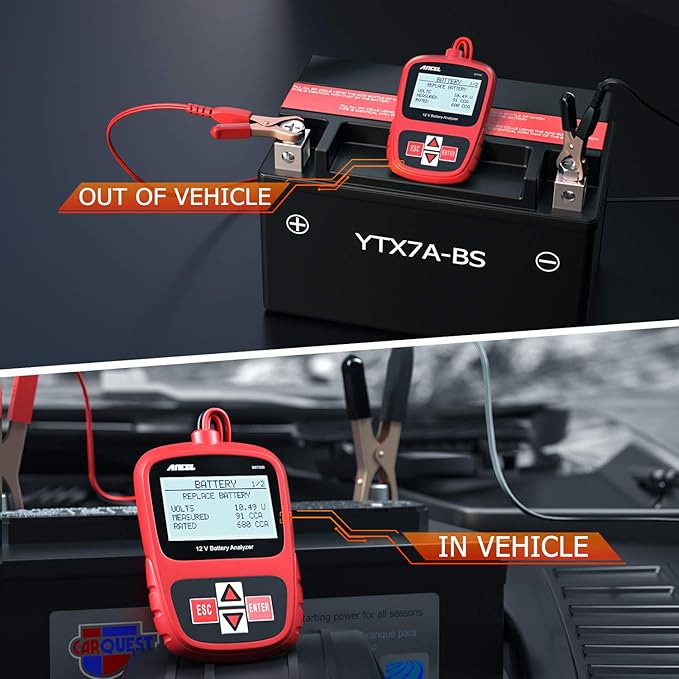 ANCEL BD500 Bluetooth Diagnostic Scan Tool with ANCEL BST200 Car Battery Tester