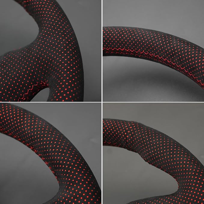 MEWANT Hand Stitch Steering Wheel Cover for Toyota RAV4 1998-2003 / Celica 1999-2006 / Corolla 2003-2008 / Matrix 2002-2008 / MR2 1999-2007 / Supra/Caldina, Custom Fit DIY Wrap Interior Accessories