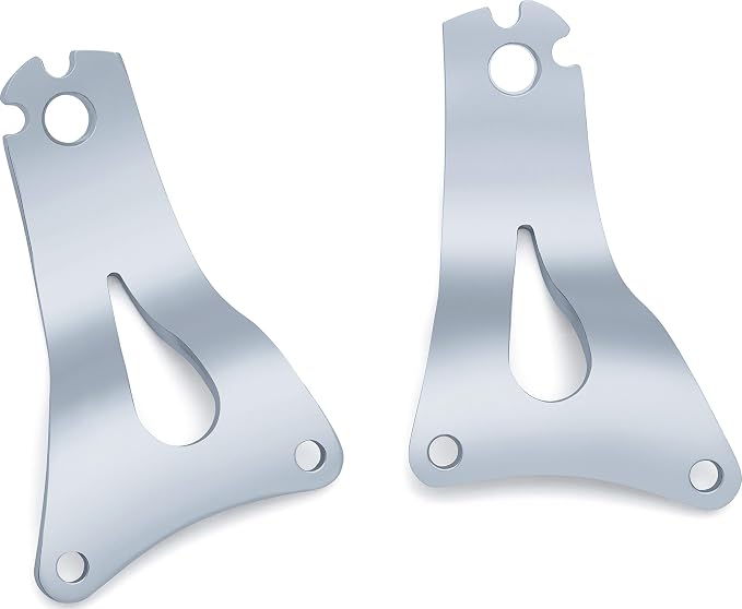 Kuryakyn 1662 Multi-Purpose Driver/Passenger Seat Backrest Component: Fixed Mounts for 2014-19 Harley-Davidson Touring Motorcycles, 1 Pair, Chrome