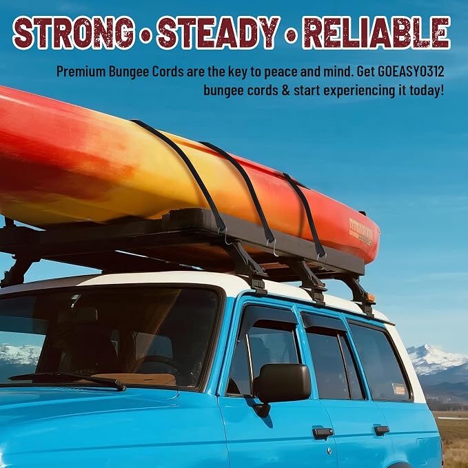 Bungee Cords with Hooks (10 Pack) – 21" Heavy Duty EPDM Rubber Tarp Straps, Max Stretch 2X, Load 180+ LBS, Crimped S Hooks for Cargo, Trucks, Camping, Outdoor Use