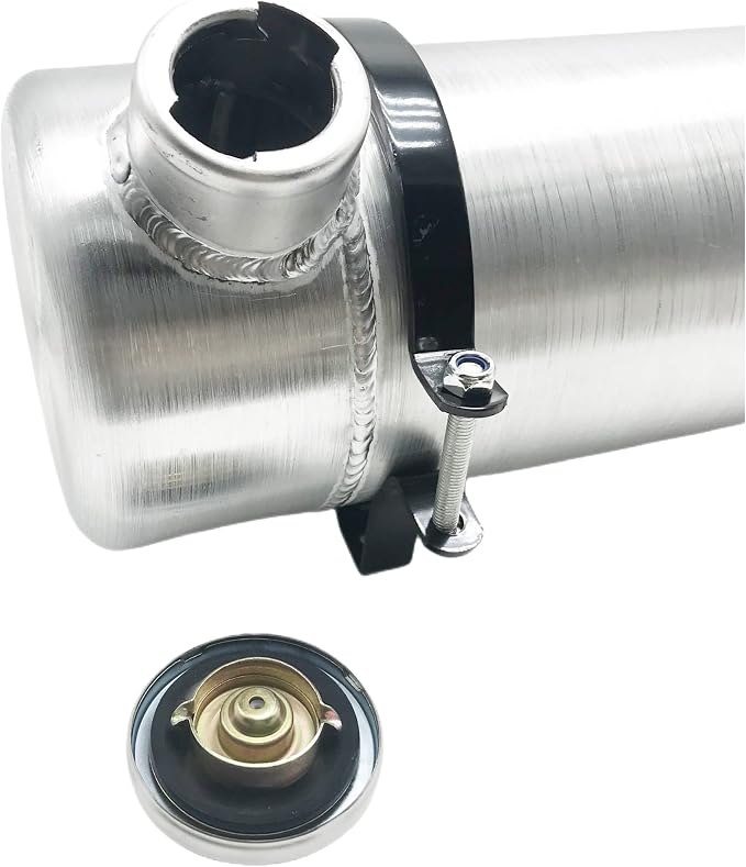 JSD 2 3/8 Gallon 6"x22" Aluminum Spun Round Gas Tank Fuel Tank End Fill 1/4" NPT Outlet for mini bike,go kart, Log splitter