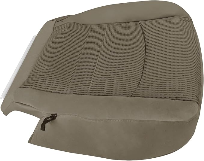 Driver Bottom Cloth Seat Cover & Foam Padding, Tan Driver Side Fabric Seat Cover & Foam Cushion Compatible with Dodge Ram 1500 2500 3500 4500 5500 SLT 2009-2012