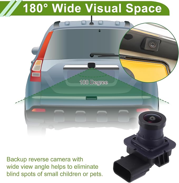No.CJ5T-19G490-AB/GJ5T-19G490-AC Rear View Camera for Ford Escape 2017-2019 License Plate Park Assist Camera Backup Reverse Camera