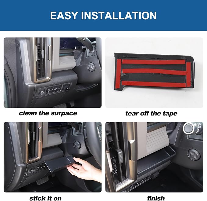 Dashboard Lower Storage Box Compatible with Hummer EV SUV/Pickup 2024 2025 2026 Center Console Dash Lower Organizer Box Under Dash ABS Storage Box Interior Accessories