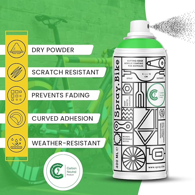 Spray.Bike Spray Paint | Designed Mainly for Bicycles | Multi-Use Acrylic Spray Paint for Metal, Plastic | High Coverage Bike Paint, 400ml