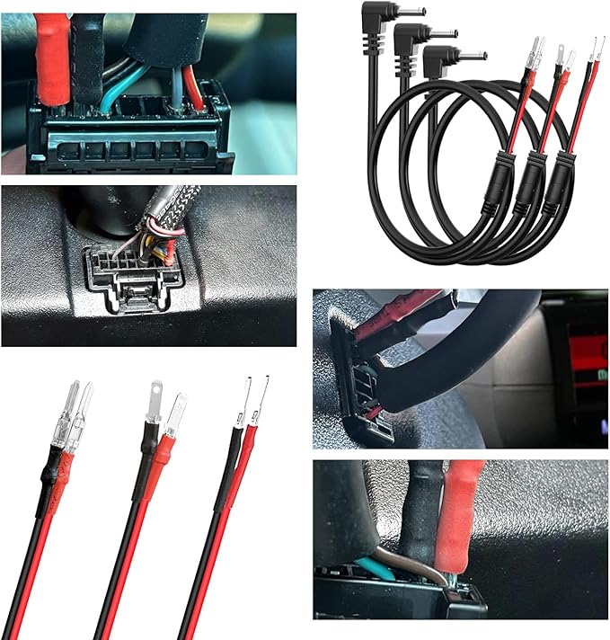 SDSACZMU Radar Detector Mount,Rearview Mirror Rod Radar Mounting Bracket+Rearview Mirror Hard Wire Power Cord kit16,with Inline Fuse (for Cobra Radar Detector)