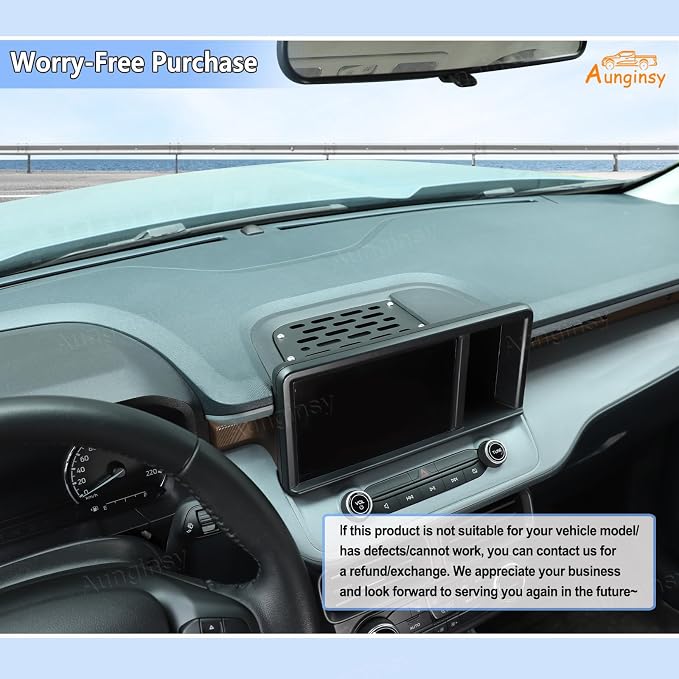 Aunginsy Dashboard Metal Dash Mount Phone Holder Base Compatible with Ford Maverick 2022 2023 2024, Car Center Console Instrument Table Organize Tray Groove Panel Hidden Storage Box Accessories