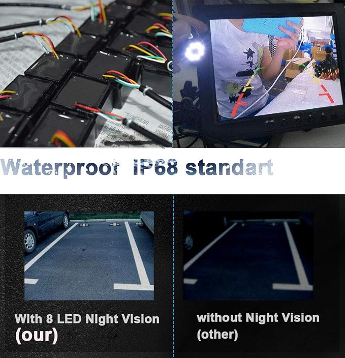 HD IP68 1280Pixels Auto 170° License Plate Light Rear View Reversing Parking Camera Compatible with BMW X1 X3 X5 X6/M3/E90/E91/E92/E93/E82/E88/E39/E60/E61/E53/E70/E71/535Li 335i 328i 320i 330i/520Li