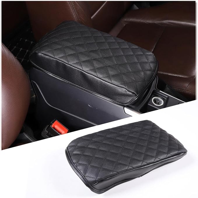 TINKI Center Console Armrest Cover Kit, Console Armrest Cushion Automotive Customized Console Armrest Cushion, Fit for Mercedes Benz G Class 2013-2018 Accessory Organizer Protector (Plaid - Black)
