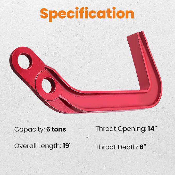 maXpeedingrods Auto Body Clamps Hook Autobody Tool Frame Jumbo 6 Tons Deep Hook Pulling Puller Clamp Long 19"