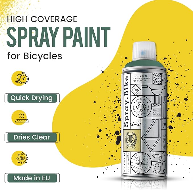 Spray.Bike Spray Paint | Designed Mainly for Bicycles | Multi-Use Acrylic Spray Paint for Metal, Plastic | High Coverage Bike Paint, 400ml, Elswick