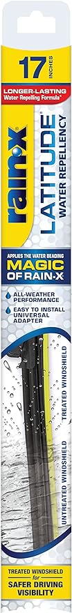 Rain-X 5079283-2 Repellency Water Repellent Wiper Blades, 17" Windshield Wiper, All Weather Streak-Free for Enhanced Visibility w/Water Repellency Formula
