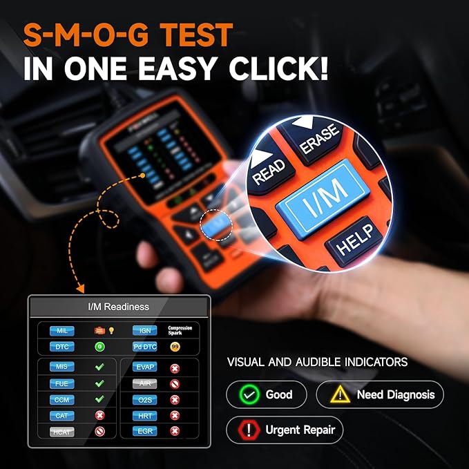 FOXWELL BT630 Bluetooth Battery Monitor with Shunt 10-120V 600A & FOXWELL NT301 Plus 2 in 1 OBD2 Scanner Battery Tester