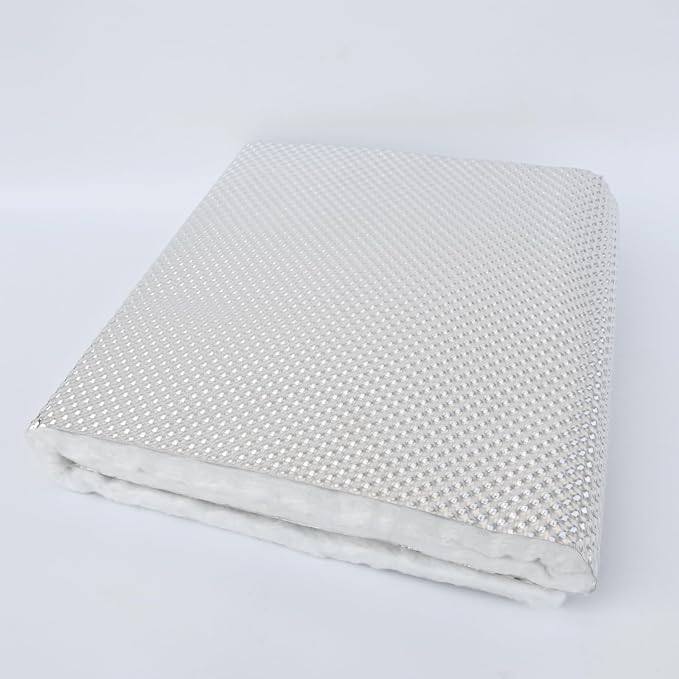 AC PERFORMANCE Reduce Radiant Heatshield Armor 2' Long x 1' Wide x 1/2" Thick Exhaust Pipe Multipurpose Heat Shield, Fiberglass Laminated Aluminum