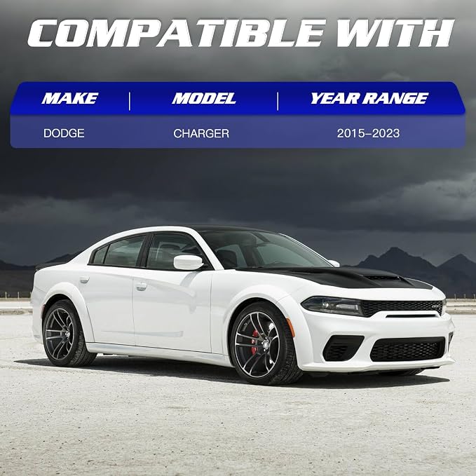 Real Carbon Fiber Interior Trim Kit Compatible with Dodge Charger 2015–2023, Interior Decor Sticker Accessories