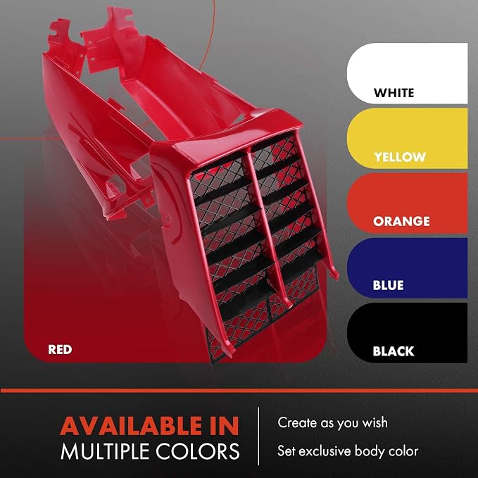 A-Premium Red Plastic Gas Tank Side Covers with Grill | Compatible with Yamaha Banshee 350 1987-2006 2-PC Set