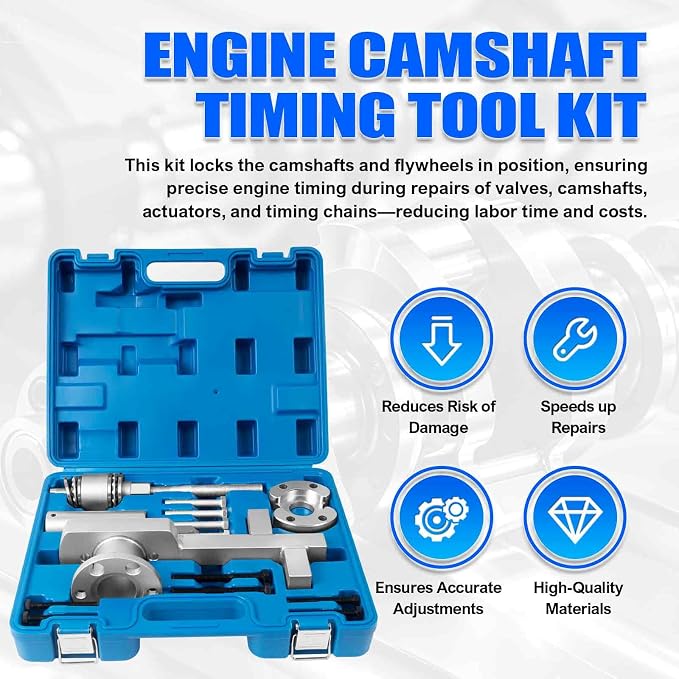 Crankshaft Pulley Removal Tool Kit Fit for 2009-2018 Jaguar Land Rover 3.0L V6/5.0L V8, Replaces 303-1437 303-1438 303-1439 303-1440 303-1441