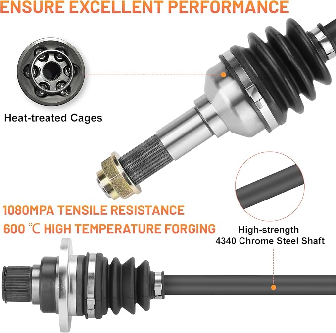 Rear Left CV Axle Shaft for Yamaha Rhino 660 2024-2007, Rhino 700 2008-2013, Rhino 450 2006-2009, 5UG-F530T-20-00, 5UG-F530V-02-00, 5UG-F531H-21-00 ATV Axles & Wheel Bearings
