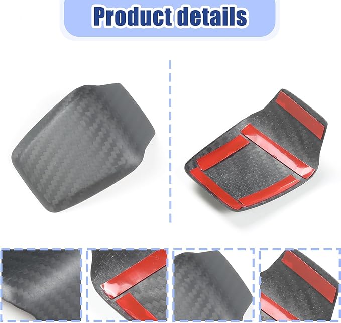 Carbon Fiber Central Steering Wheel Trim Strip Compatible with Alfa Romeo Giulia Stelvio Tonale 2020 2021 Steering Wheel Bottom Decoration Panel Cover Auto Accessories (Matte Black)