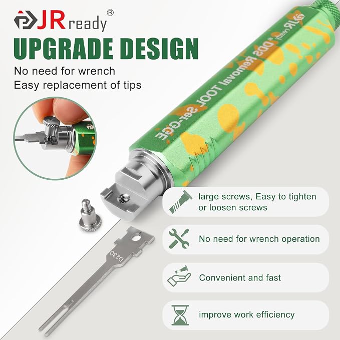 JRready ST5355 Terminal Removal Tool Kit - Universal Vehicle Wire Harness Depinning Tool Pin Removal Tool, for Tyco JPT MCP MCON MQS, Sumitomo, Delphi, Molex Pin Extractor, with 16Pcs Replacement Tips