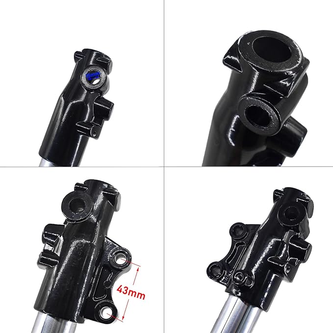 Front Inverted 630MM Fork 45MM/48MM with Shock Protector Cover for Chinese Dirt Pit Bike CRF KLX (Blue-15mm Alxe)