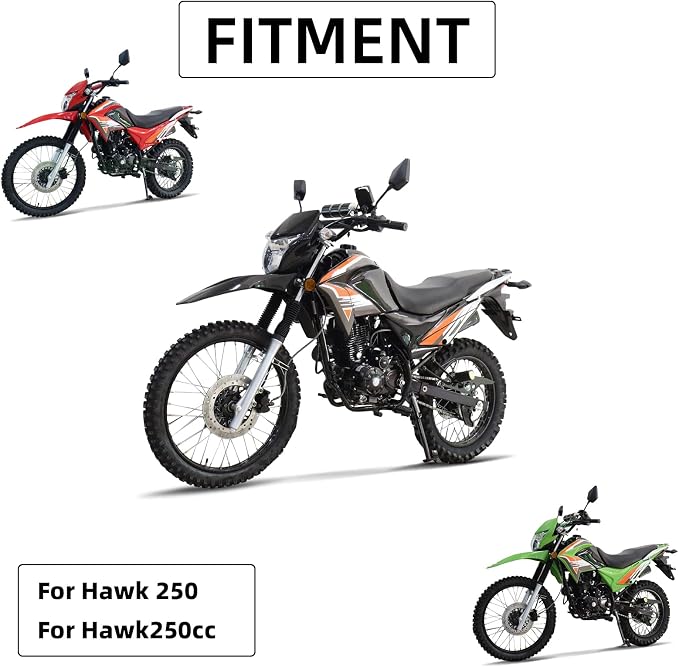 Plastics Kit for Hawk 250,Fairing Body Work Fender Sets with Fuel Tank Guard for Hawk250 - Black