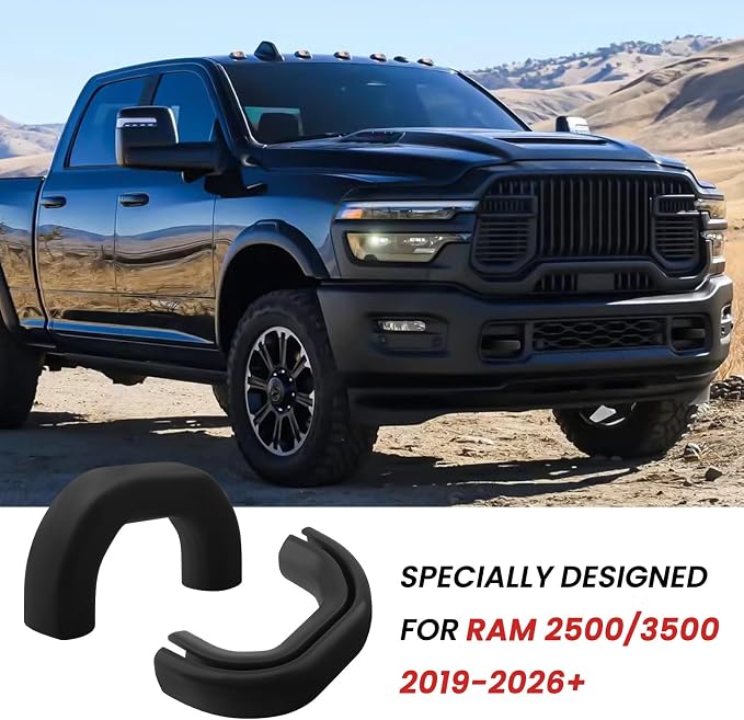 Front Tow Hooks Covers for RAM 2500/3500 2019-2026, Hitch Cover Customized Car Tow Hooks Compatible with RAM 2500/3500 Accessories 2019-2026 (Black)