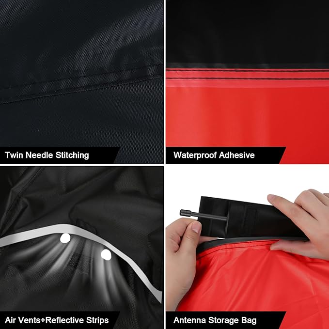 Waterproof Motorcycle Cover Replace for Indian Chieftain/Challenger, 420D Oxford Cloth Customized Motorcycle Cover for Snow Rain Dust Protection