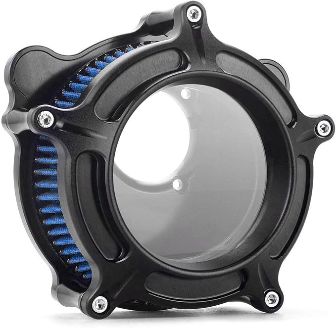 For harley davidson air cleaner filter sportster Touring street glide road king electra Dyna Softail motorcycle air intake (Black-Blue filter-01, B-For Softail/Dyna 1993-2015)