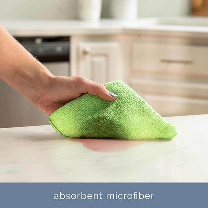 S&T INC. Microfiber Cleaning Cloth, Bulk Microfiber Towel for Home, Reusable and Lint Free Cloth Towels for Car, Assorted Colors, 11.5 Inch x 11.5 Inch, 12 Pack
