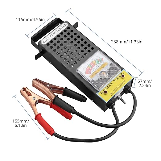 CRLITSIY Battery Load Tester, 6V 8V 12V Alternator Load Tester Automotive Car Battery Testerr and Voltmeter Tester with Alligator Clips for Cars,Golf,Motorcycles