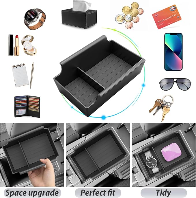 SKTU for 2025 2026 Nissan Kicks Accessories Center Console Organizer for 2025 2026 Nissan Kicks (S/SV/SR) Console Tray 2025 2026 Kicks SR Accessories ABS Materials Tray Kicks Durable Organizer