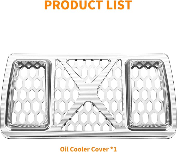 Radiator Guard Grille Oil Cooler Cover Fit For Harley Touring Road King Street Glide Electra Glide Ultra Limited 2023.5-2025 Silver