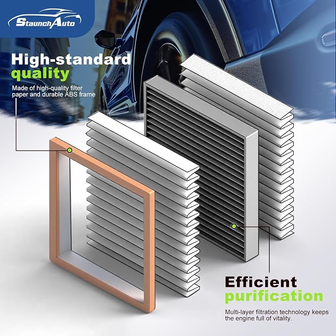 Engine & Cabin Air Filter for 2021 2022 2023 2024 2025 2026 Nissan Rogue Air filter for Car Replacement 272775NA1A 16546-6RA0A Automotive Accessories-2 Pack