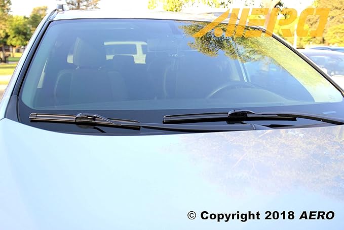 AERO Avenger 26"+20" Premium All-Season Windshield Wiper Blades with Extra Rubber Refills OEM Replacement for BMW X3 X4 X6 X7 Ford Taurus Toyota Avalon Volvo C30 S40 S80 V50 V70 XC70 + More (Set of 2)
