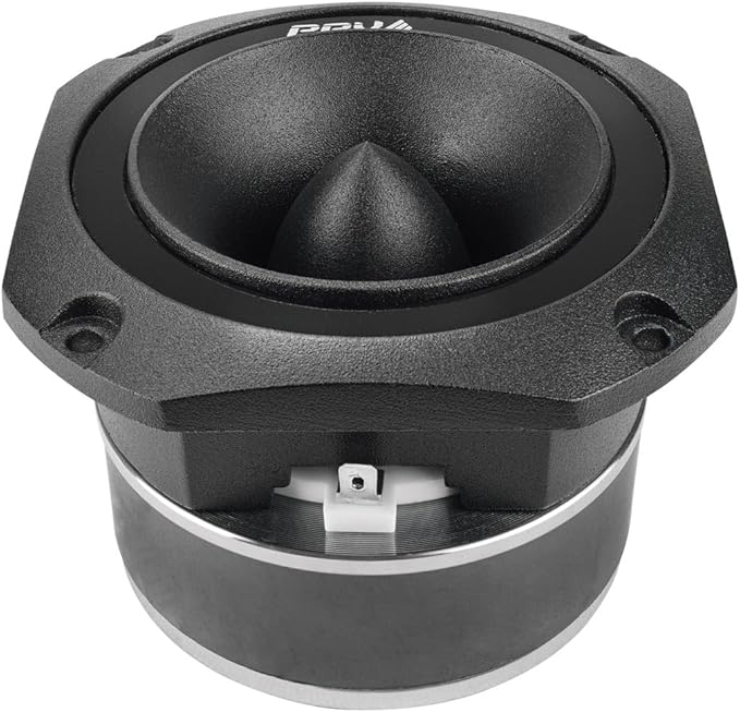 PRV AUDIO TW700Ti Black 4 Inch Titanium Bullet Tweeter TW700Ti 240 Watts, 8 Ohm Super Tweeter, Built-in Capacitor Pro Audio High Frequency Driver (Single)