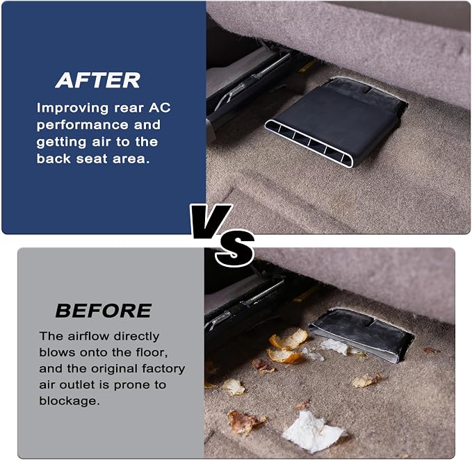 JKCOVER Center Console Organizer Storage Tray and Under Seat Vent Deflectors Compatible with 2014 2015 2016 2017 2018 Chevy Silverado/GMC Sierra 1500 2500 3500HD Accessories