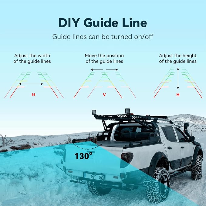 RV Backup Camera System - Dual 1080P HD Cameras with 7 inch Touchscreen Display, Wired Kit for Trucks, Trailers, and RVs, Includes 64GB Memory Card
