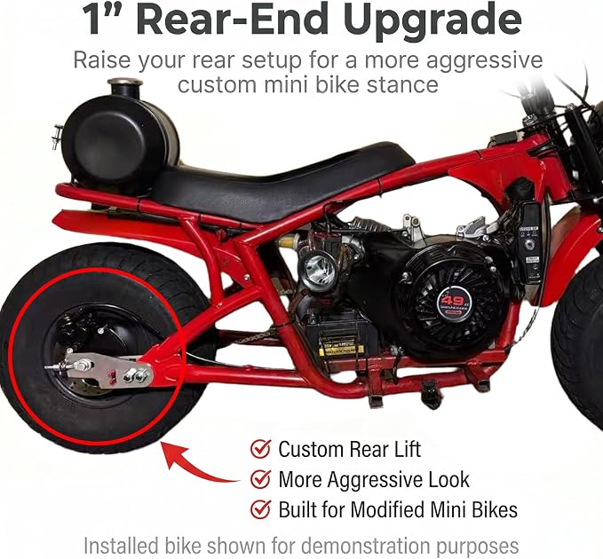 Mini Bike Bolt On Stretch Tab For Coleman B200R RB200 Realtree RT200 MEGA moto B212 MAX (1 inch lift/drop)