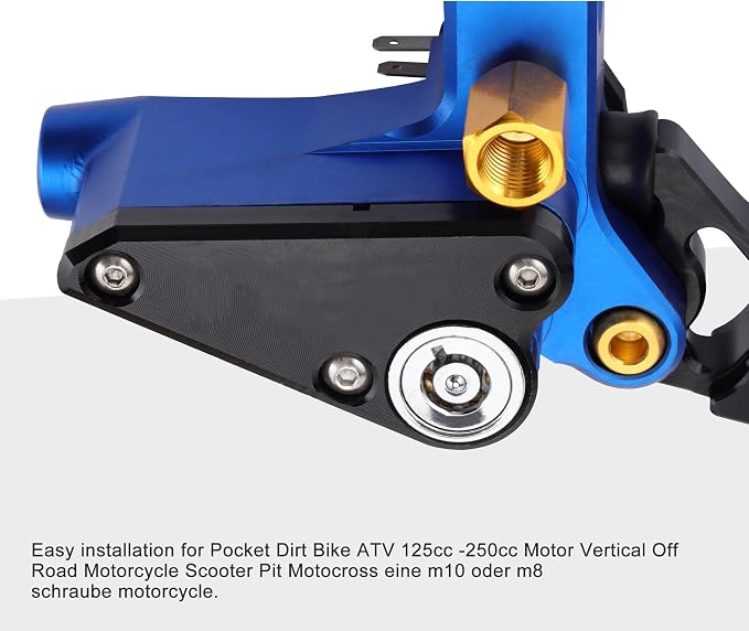 GOOFIT 22mm CNC Motorcycle Hydraulic Clutch Brake Pump Master Cylinder Lever Adjustable Universal for Motorcycle Pocket Dirt Bike ATV 125cc -250cc Vertical Off Road Scooter Blue
