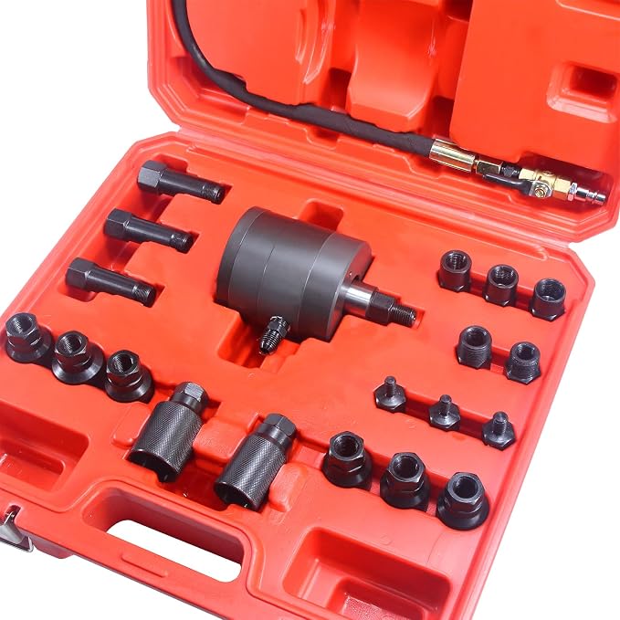 Upgrade Diesel Common Rail Injector Pneumatic Extractor Puller Removal Tool Set 21pcs Diesel Injector Extractor Tool Kit