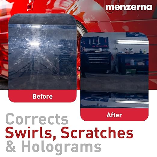 menzerna All-in-One polishing Kit I Car polishing Set with Menzerna One-Step Polish 3in1 (16oz) and 6 Inch Polishing Pad I Moderate Scratch Remover, high Gloss and Wax Kit for All Types of Vehicles