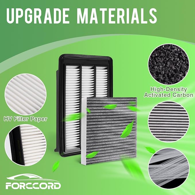 Engine & Cabin Air Filter Fit for 2016-2021 Honda Civic L4 1.5L, 2017-2022 CR-V CRV L4 1.5L Activated Carbon Cabin Filter Replace#CF11182 CA12050 Car Accessories (Not for hybrid!)