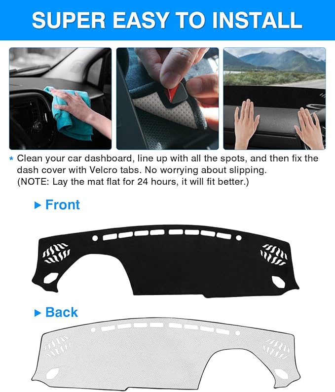 Autorder Dashboard Cover Mat for Toyota GR86/Subaru BRZ 2022-2025 2026 Accessories Dash Cover Flannel Dash Mat Sunshade Glare UV Rays Protector